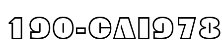 190-CAI978 Font Image