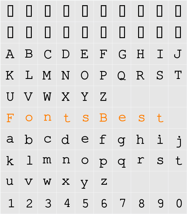 Pseudo APL Character Map