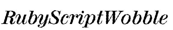 RubyScriptWobble Font Image