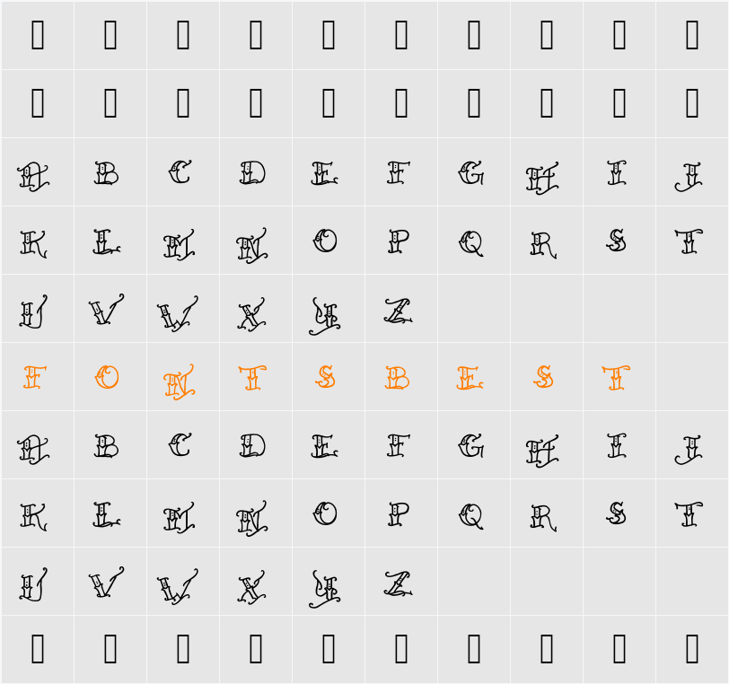 Held x Fast Character Map