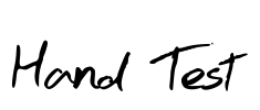 Hand Test Font Image
