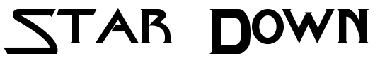 Star Down Font Image