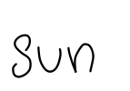 Sun  Font Image