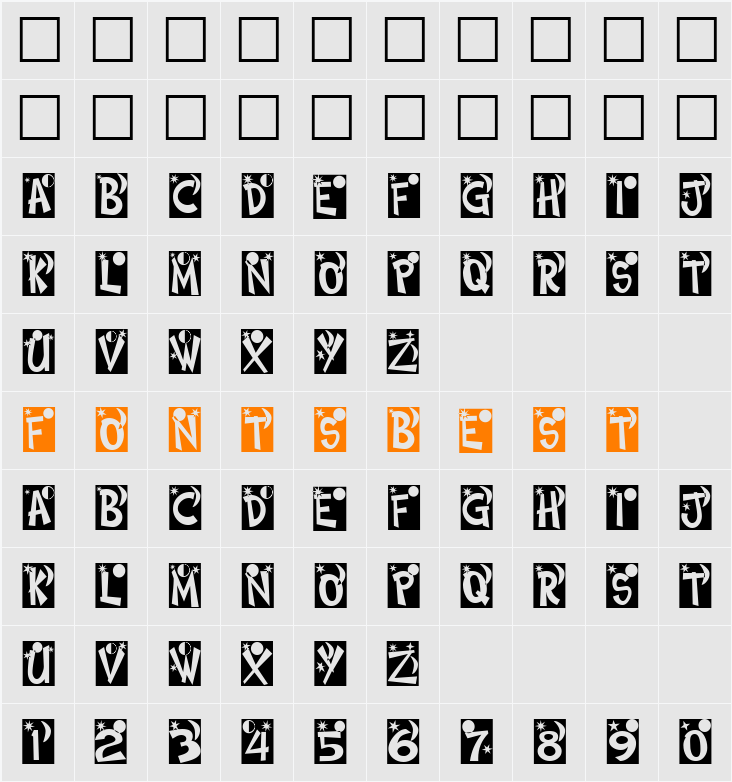 Himmel DB Character Map