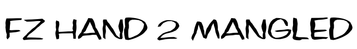 FZ HAND 2 MANGLED Font Image