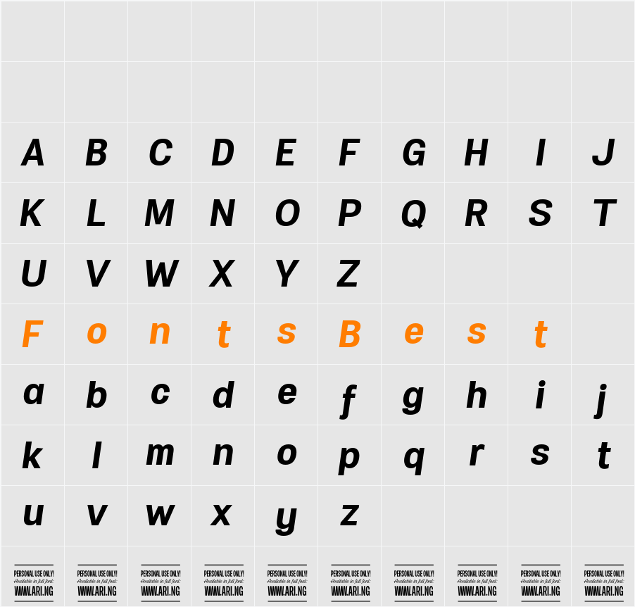 Specify PERSONAL Normal Character Map