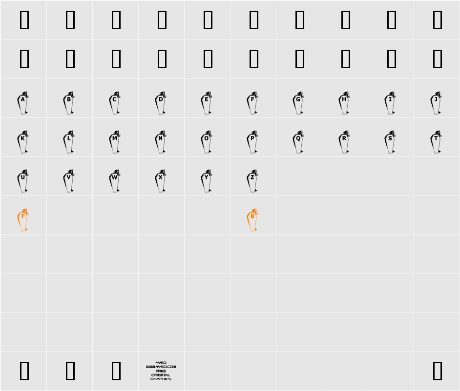 4YEOhalloween Character Map