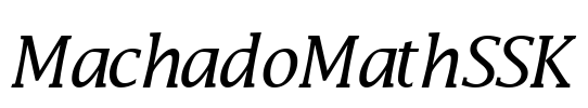 MachadoMathSSK Font Image