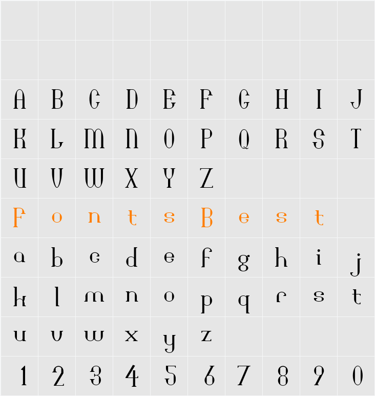 Bridgework Character Map