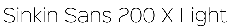 Sinkin Sans 200 X Light