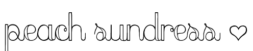 peach sundress ~ Font Image