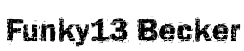 Funky13 Becker Font Image