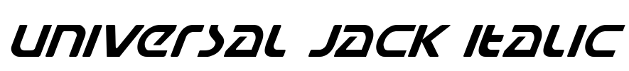 Universal Jack Italic Font Image