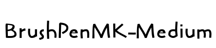 BrushPenMK-Medium Font Image