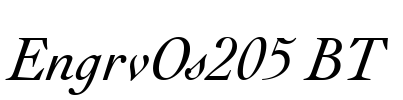 EngrvOs205 BT Font Image