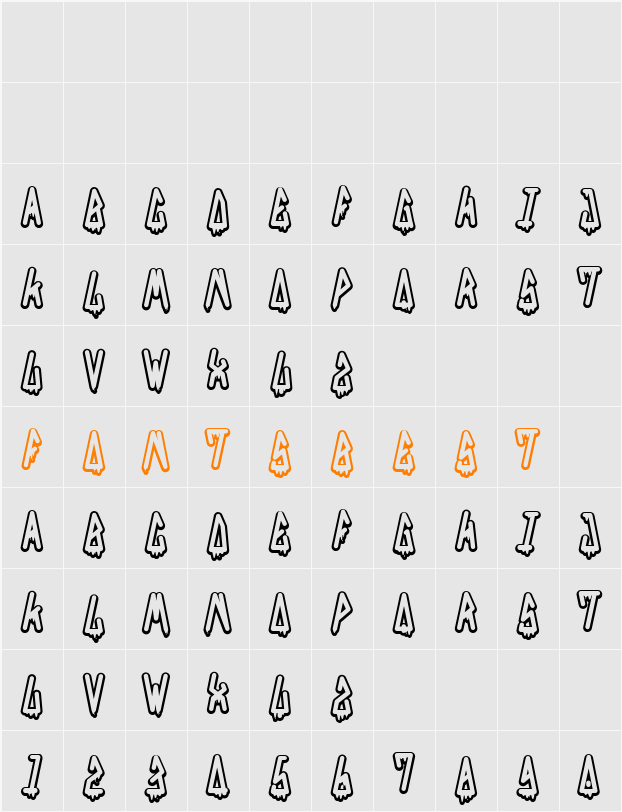 FAT&CAP Character Map