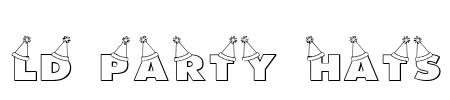 LD Party Hats Font Image