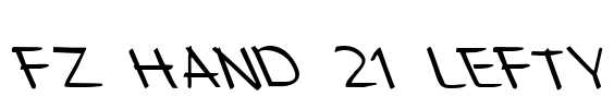 FZ HAND 21 LEFTY Font Image