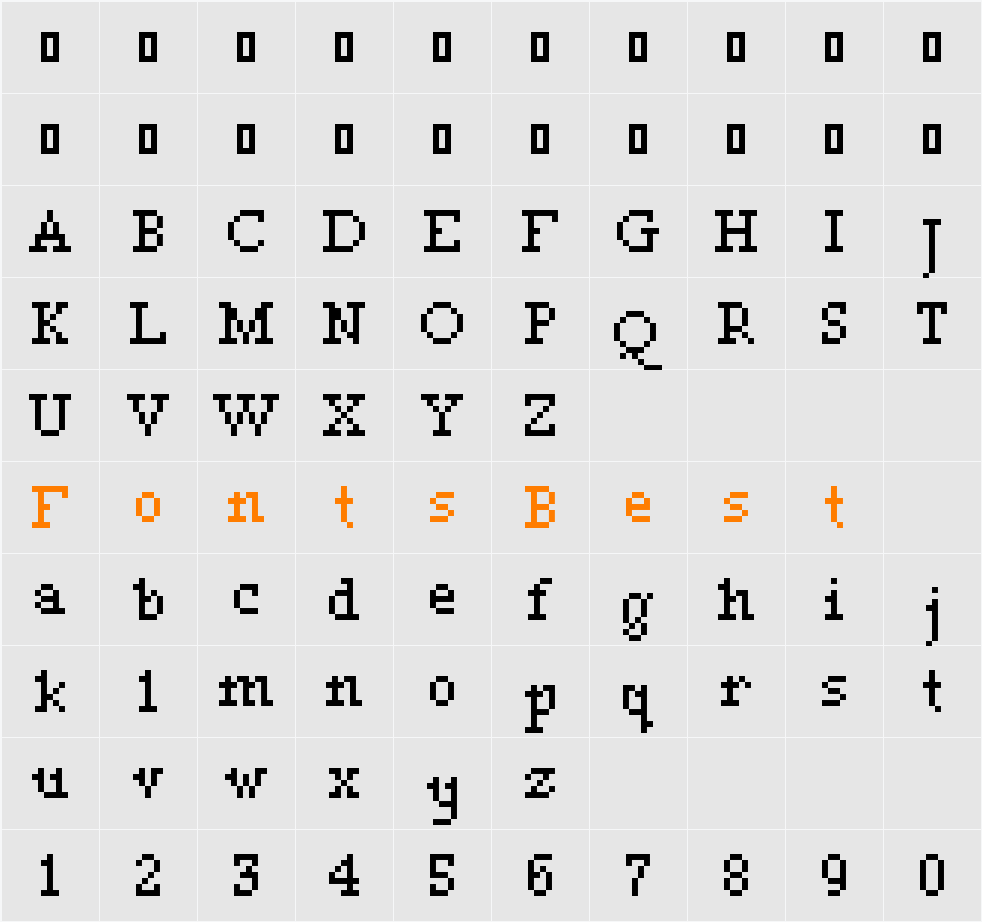00Lunatix Character Map
