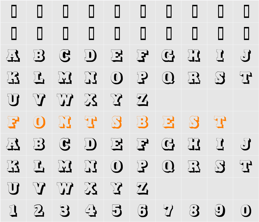 Duo Licht Character Map