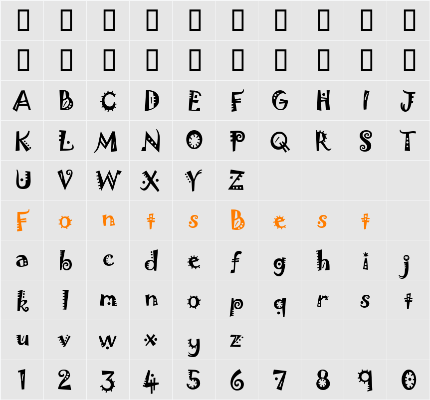 Jokerman Character Map