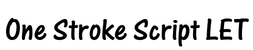 One Stroke Script LET Font Image