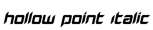 Hollow Point Italic Font Image