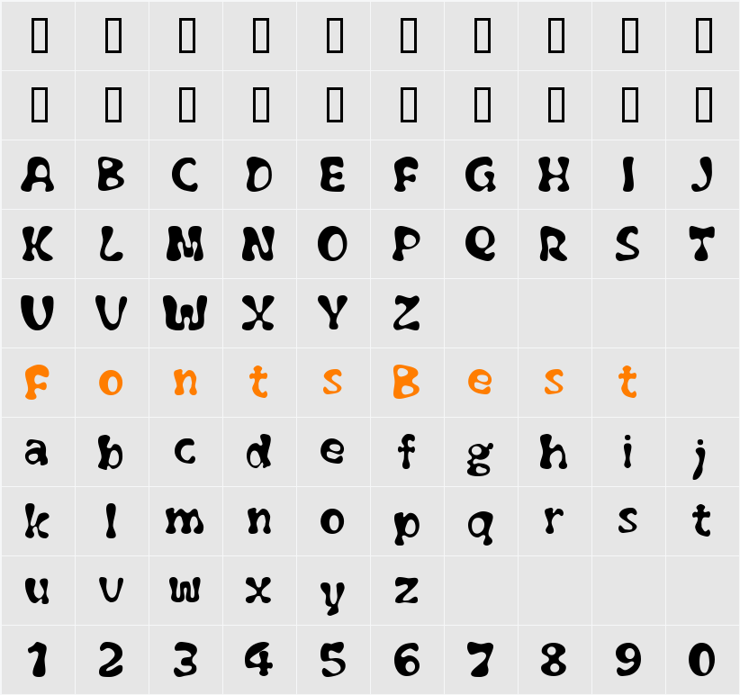 638-CAI978 Character Map
