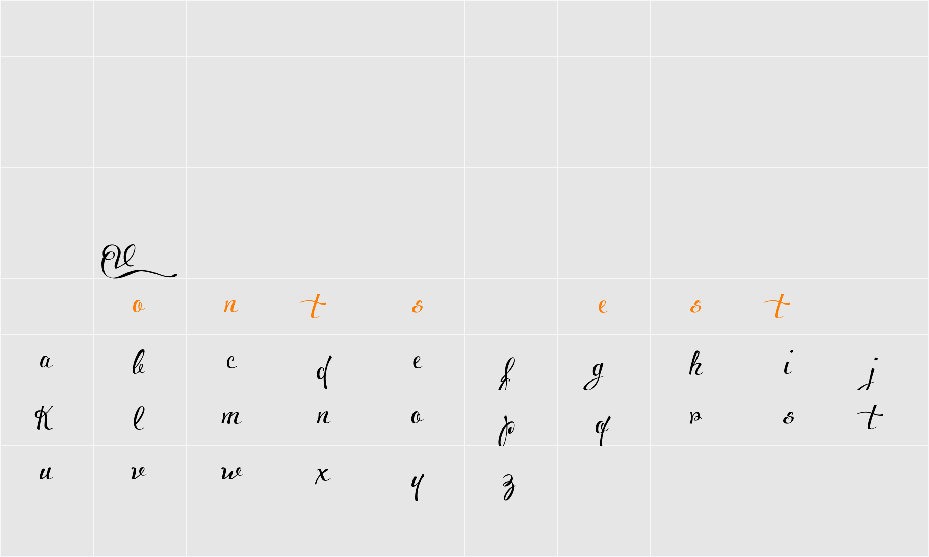 Voluptate_demo Character Map