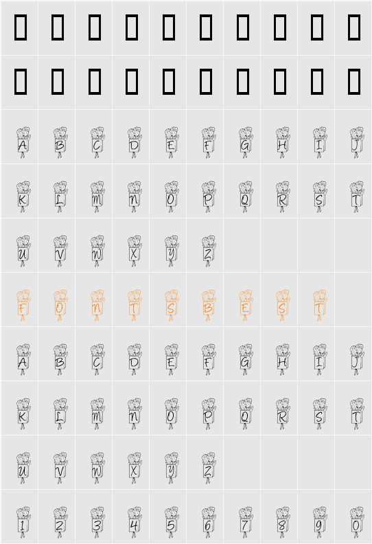JI-Sirree Character Map