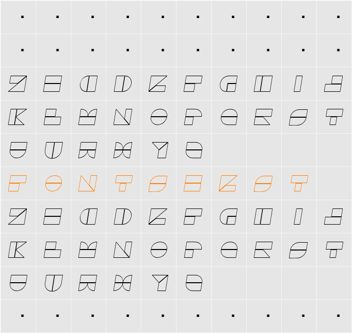 Drebiek Character Map
