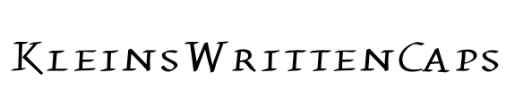 KleinsWrittenCaps Font Image