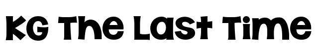 KG The Last Time Font Image