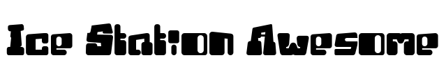 Ice Station Awesome Font Image