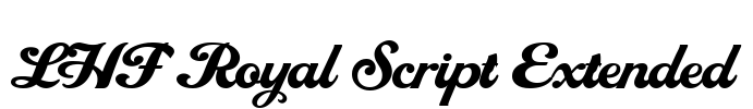 LHF Royal Script Extended Font Image