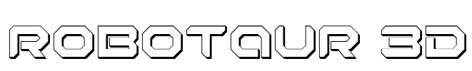 Robotaur 3D Font Image