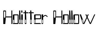 Holitter Hollow Font Image