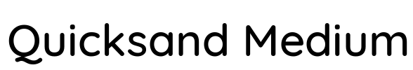Quicksand Medium Font Image
