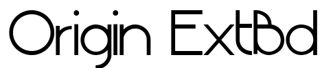Origin ExtBd Font Image