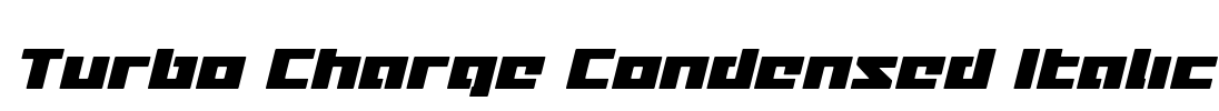 Turbo Charge Condensed Italic