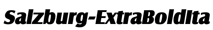 Salzburg-ExtraBoldIta Font Image