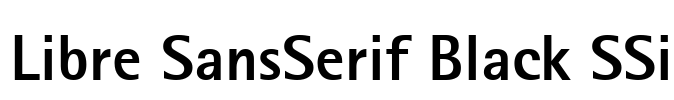 Libre SansSerif Black SSi Font Image