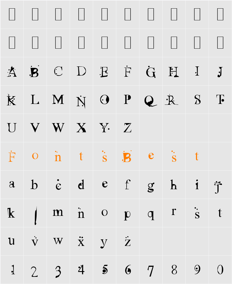 Ugly Face Character Map