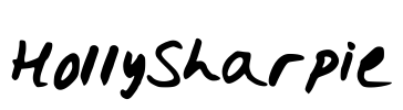 HollySharpie Font Image
