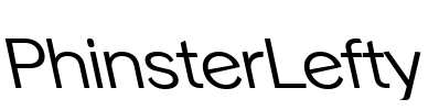 PhinsterLefty Font Image