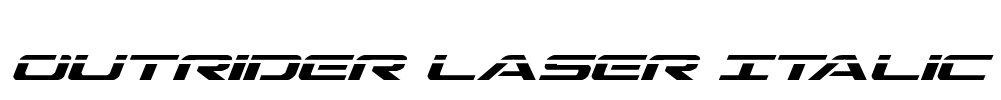 Outrider Laser Italic Font Image