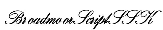 BroadmoorScriptSSK Font Image