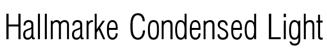 Hallmarke Condensed Light Font Image