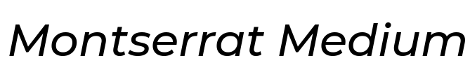 Montserrat Medium Font Image