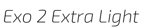 Exo 2 Extra Light Font Image